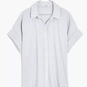 New with tags Courier Pintuck-Back Shirt in Textured Windowpane MADEWELL